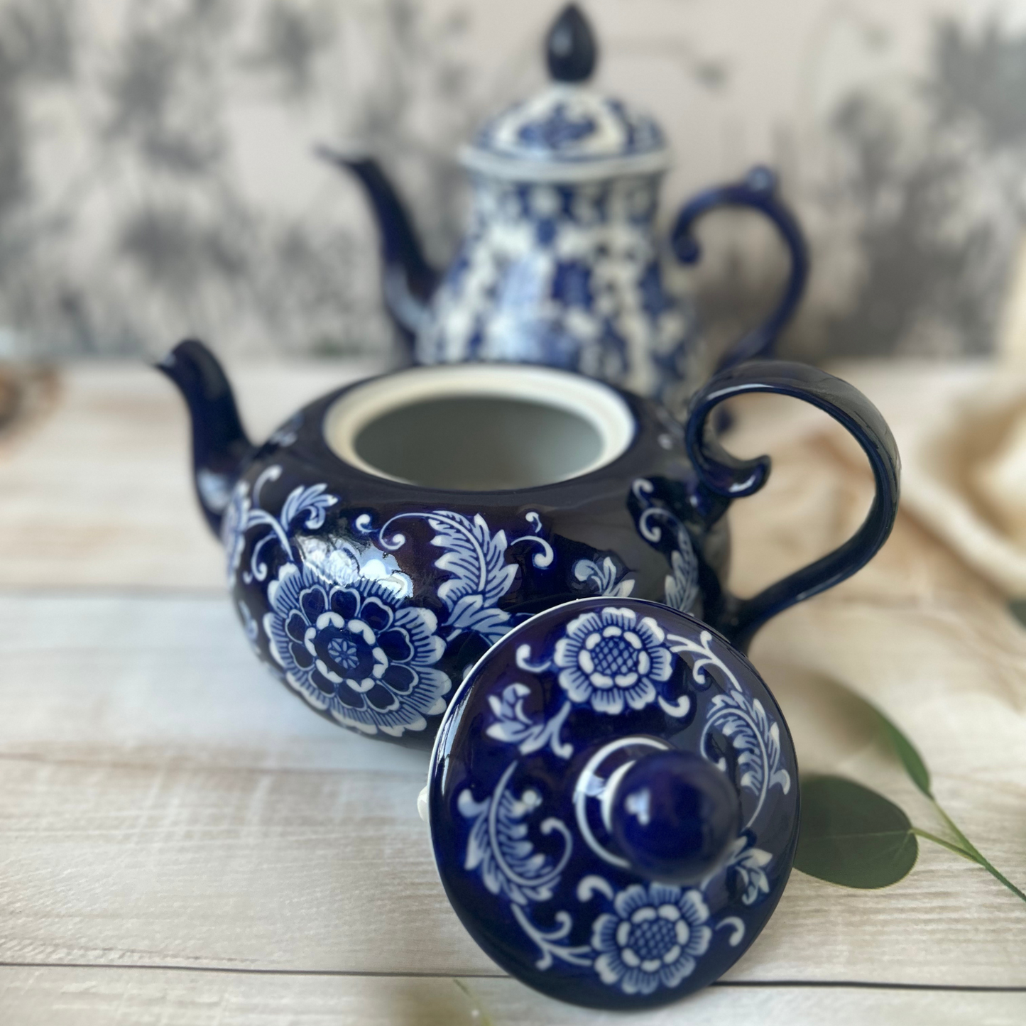 Blue Ceramic Teapot