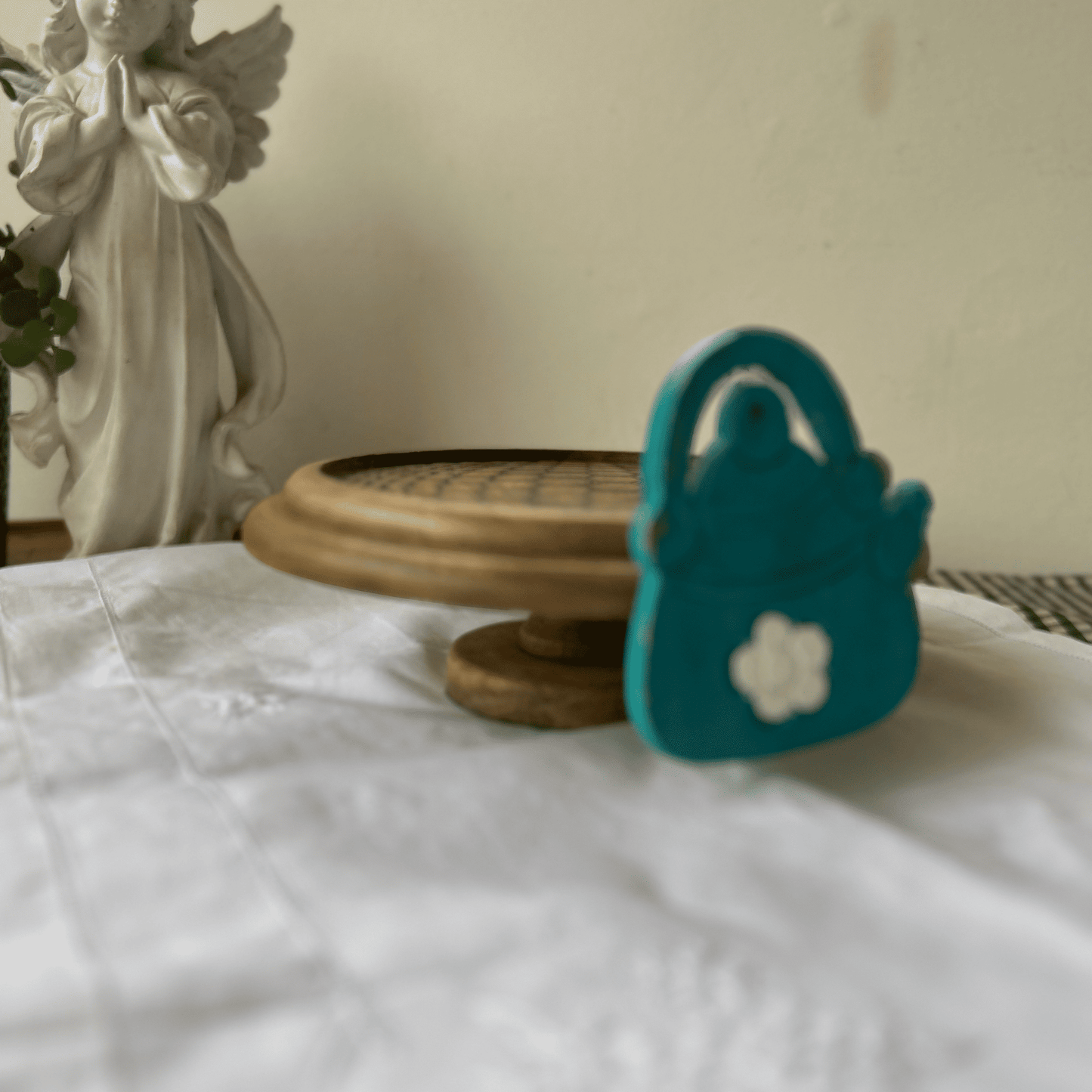 Hand carved and hand painted wooden cake/ snack stands