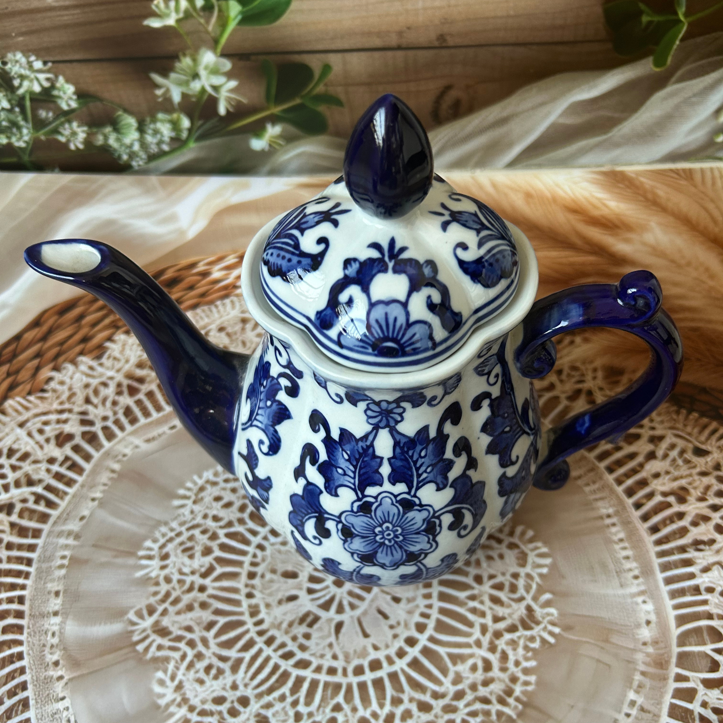 Blue Ceramic Teapot