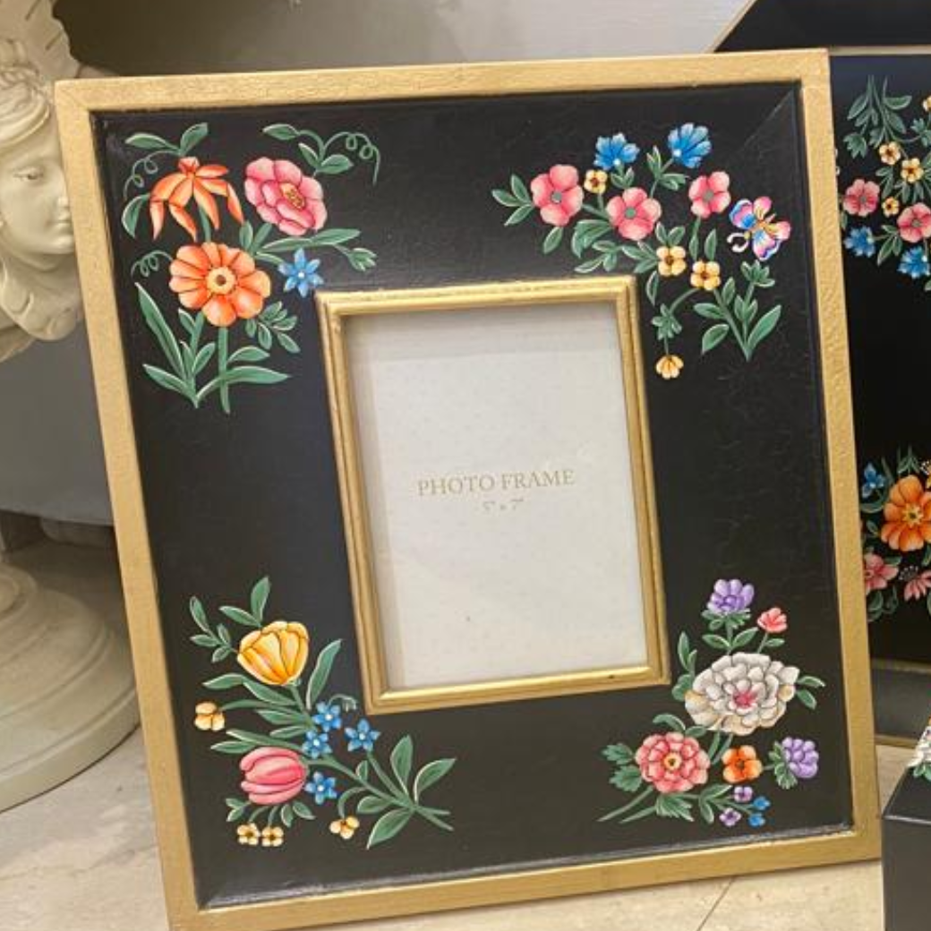 Black Bespoke Handpainted Metal Photo Frame