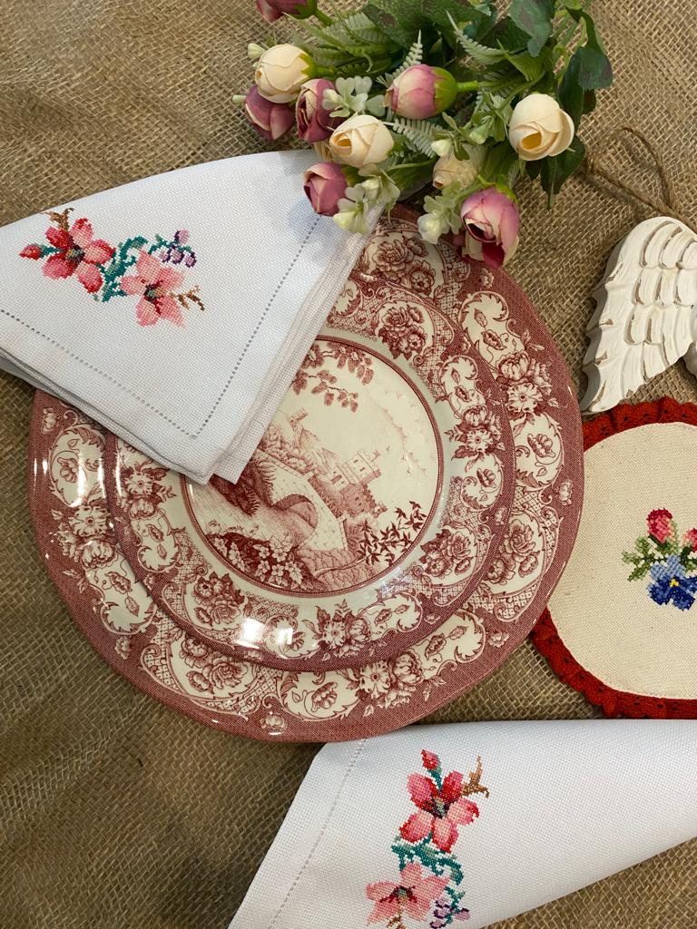 Hand Embroidery Dinner Napkins Set of 6