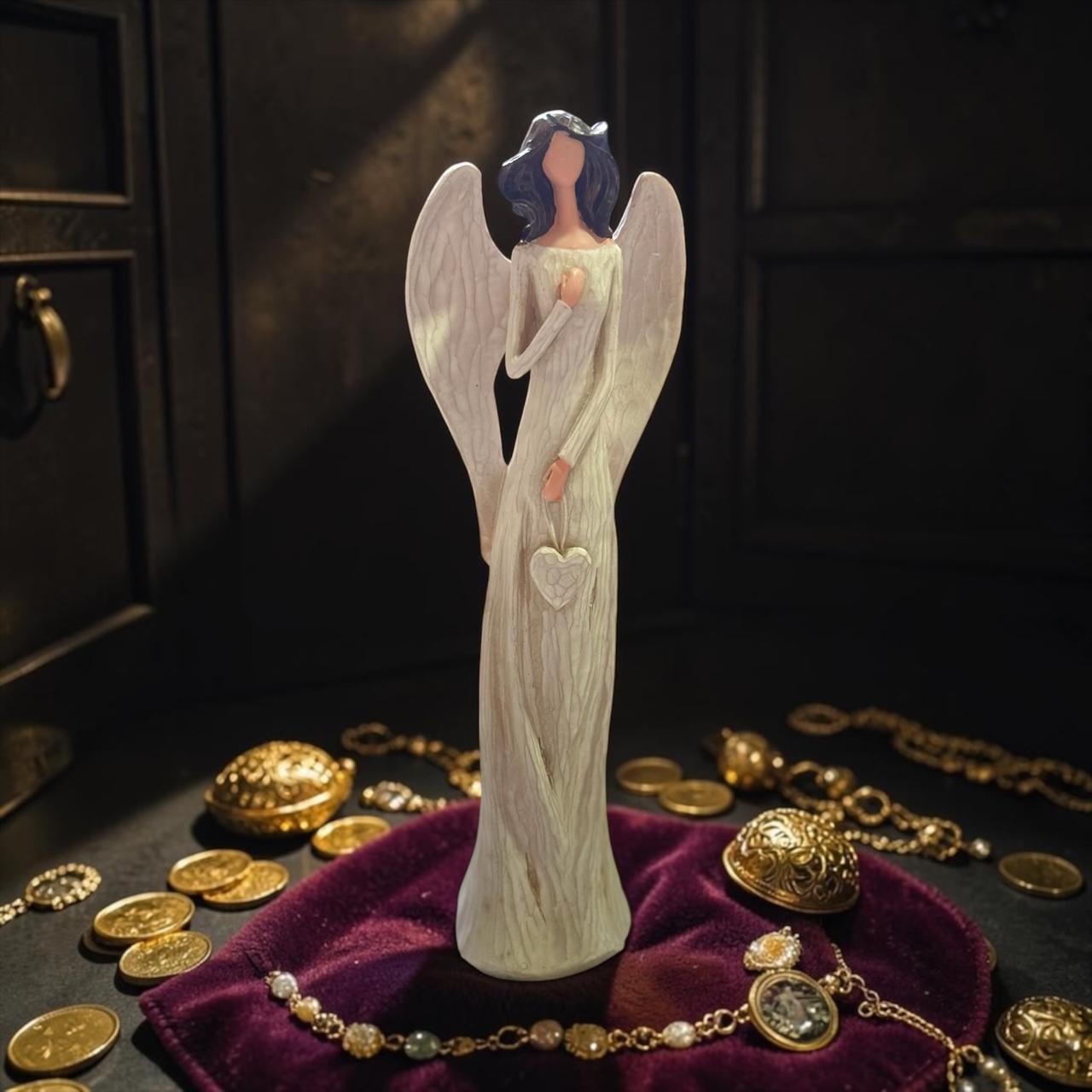 Elegant Resin Angel Figurine – Premium Home Décor Accent