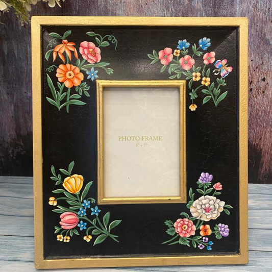 Black Bespoke Handpainted Metal Photo Frame