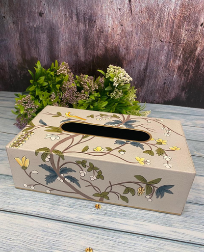 Metal Tissue Box Floral Printed