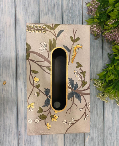 Metal Tissue Box Floral Printed