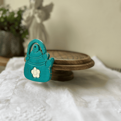 Hand carved and hand painted wooden cake/ snack stands