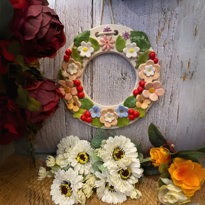 Hand Made Ceramic Wreath for doors and walls