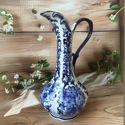 Blue and white ceramic decorative / water jug