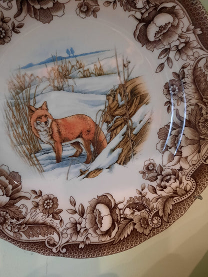 Fox Printed wall plate in round shape