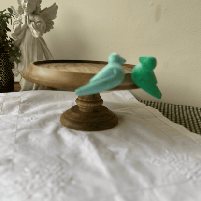 Hand carved and hand painted wooden cake/ snack stands