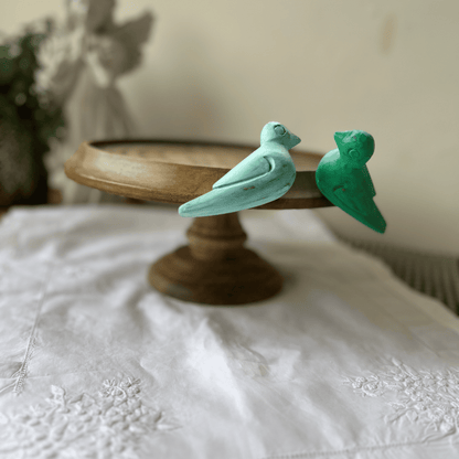 Hand carved and hand painted wooden cake/ snack stands