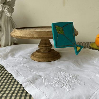 Hand carved and hand painted wooden cake/ snack stands