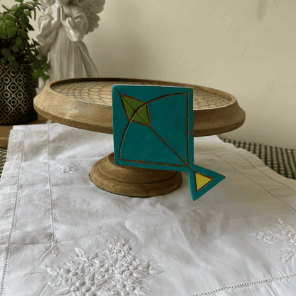 Hand carved and hand painted wooden cake/ snack stands