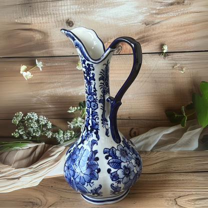 Blue and white ceramic decorative / water jug