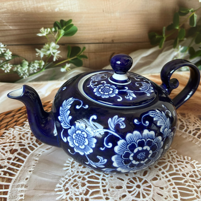 Blue Ceramic Teapot