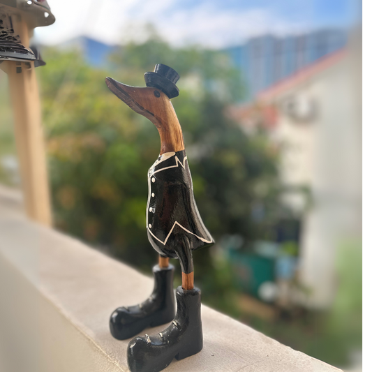 Hand carved and hand painted wooden decorative sailor duck