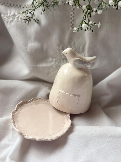 Butter Cube Holder – Handmade Studio Ceramic Butter Dish with Lid