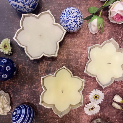 Candle with Beautiful Brass Bowls