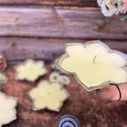 Candle with Beautiful Brass Bowls