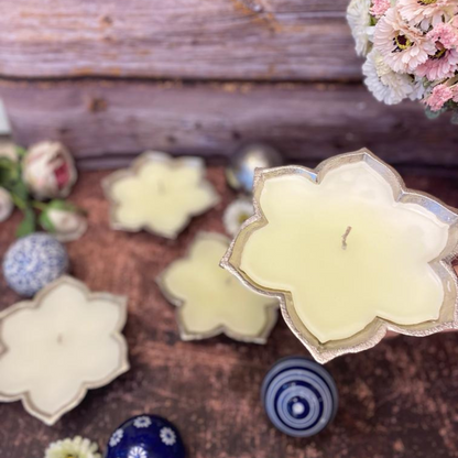 Candle with Beautiful Brass Bowls