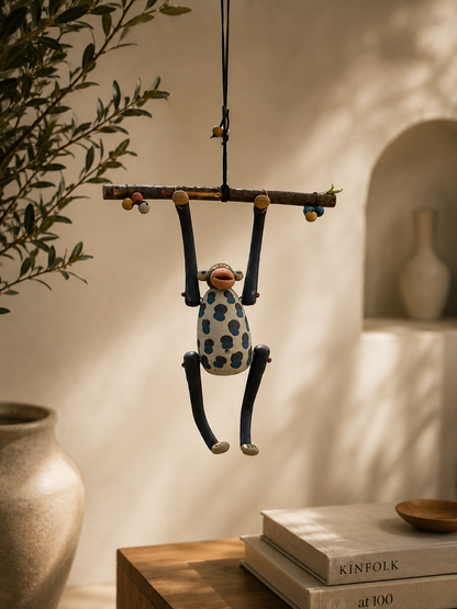 Premium Ceramic Hanging Monkey Ornament