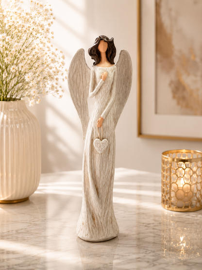 Elegant Resin Angel Figurine – Premium Home Décor Accent