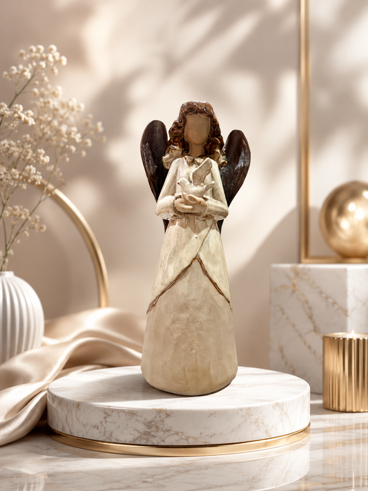 Grand Ceramic Angel Figurine – Premium Statement Home Décor