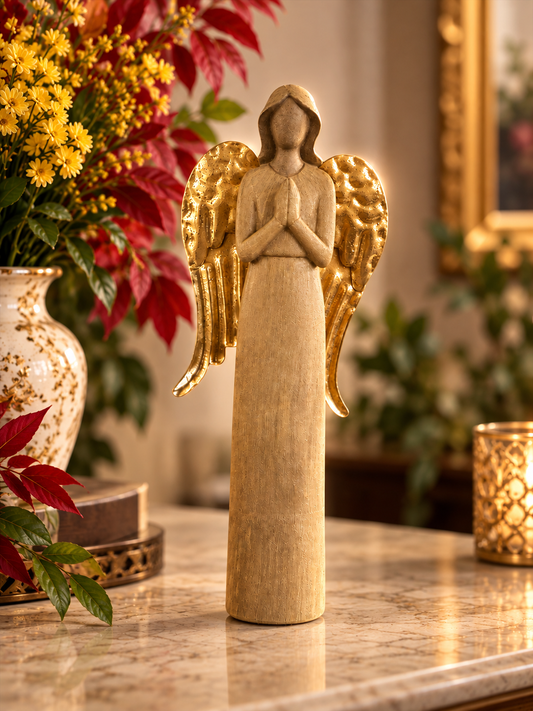 Resin & Copper Wing Angel Figurine
