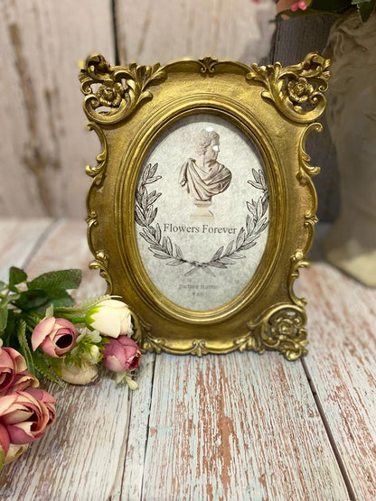 Golden Color Resin Photo Frame