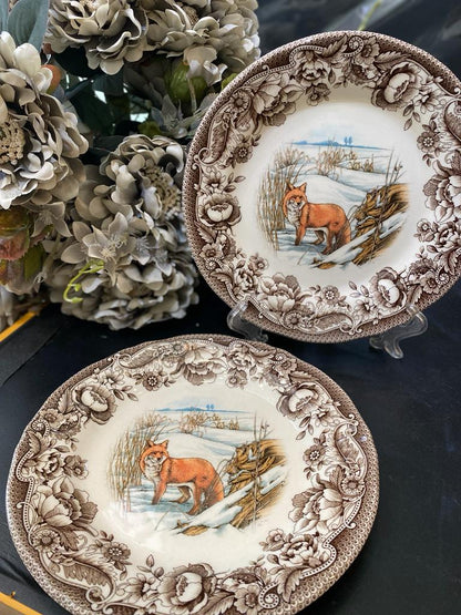 Fox Printed wall plate in round shape