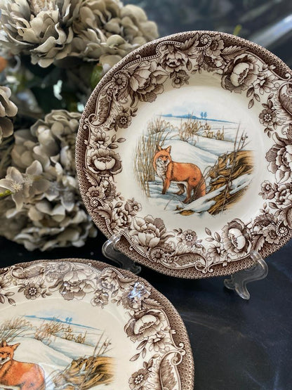 Fox Printed wall plate in round shape