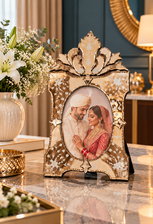 Ornate Mirrored Decorative Photo Frame