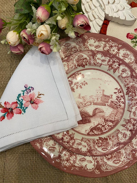 Hand Embroidery Dinner Napkins Set of 6