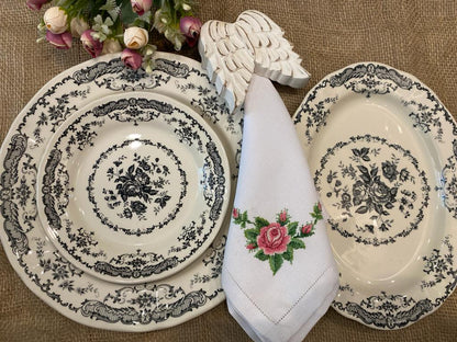 Dinner Napkins Hand Embroidery Set Of 6