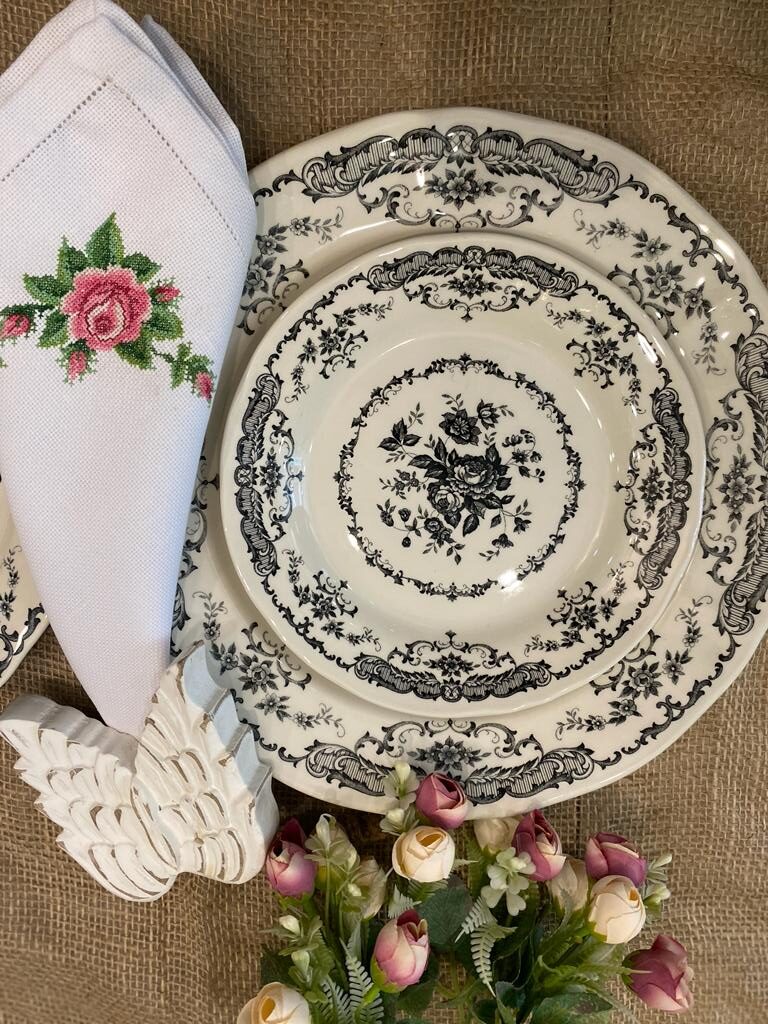 Dinner Napkins Hand Embroidery Set Of 6