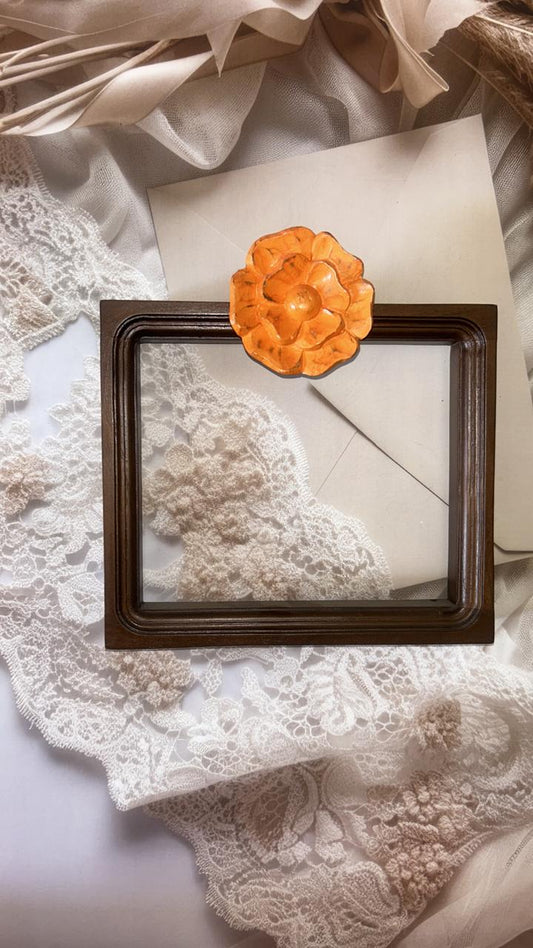 Handcrafted Sheesham Wood Photo Frame – Hand Carved & Hand Painted Wall Décor