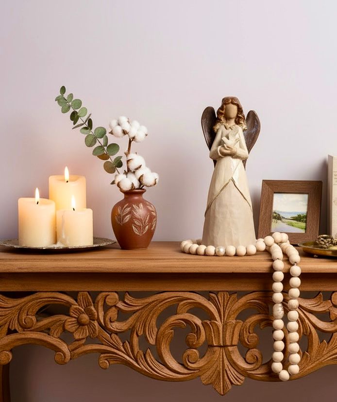 Grand Ceramic Angel Figurine – Premium Statement Home Décor