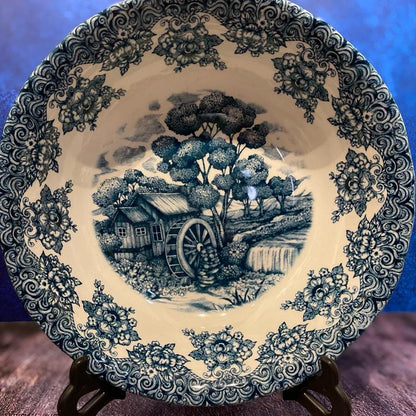 Serving Bowl Ceramic In Green Art Design