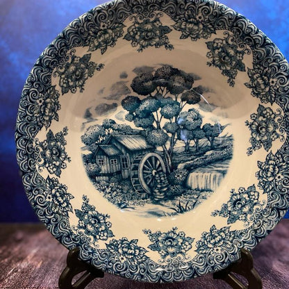 Serving Bowl Ceramic In Green Art Design