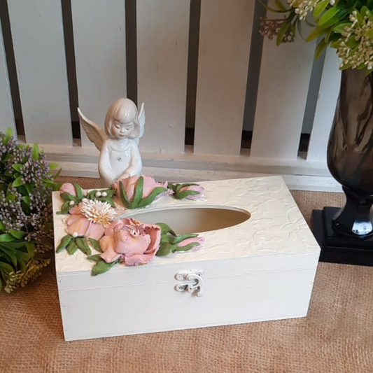 French Sculpture Art Wooden Tissue Box Limited Edition - IN - 1