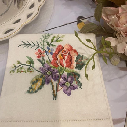 Hand Embroidery Floral Designs Hand Towels