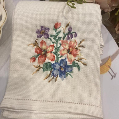 Hand Embroidery Floral Designs Hand Towels