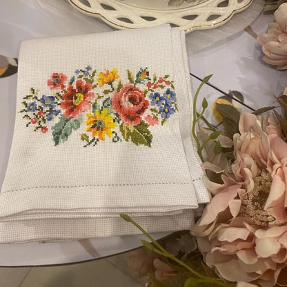 Hand Embroidery Floral Designs Hand Towels