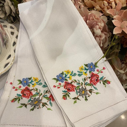 Hand Embroidery Floral Designs Hand Towels