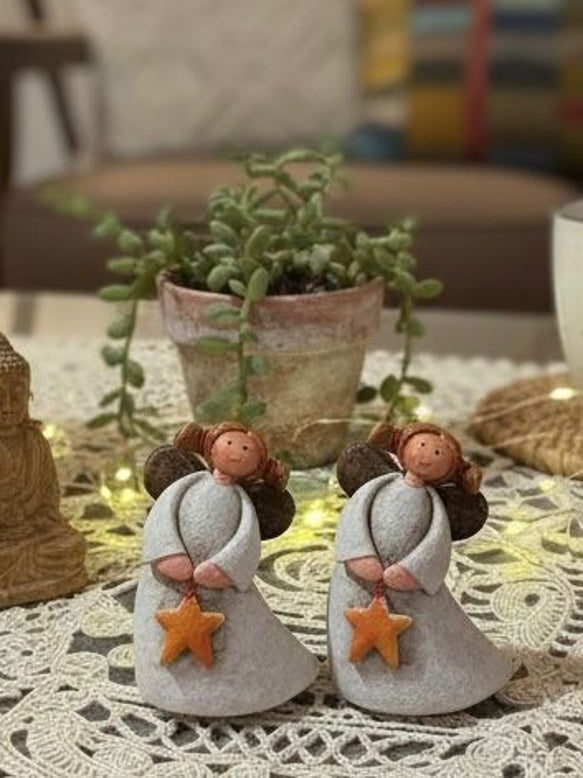 Small Adorable Miniature Angel Figurines – Resin Decorative Showpiece – 3 Inch