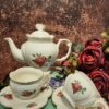 Porcelain Teapot with Single Rose Design 11
