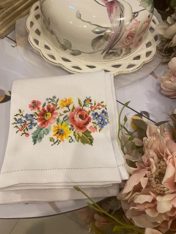 Hand Embroidery Floral Designs Hand Towels