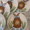 Handmade & Hand Painted Ceramic Rabbit Plates