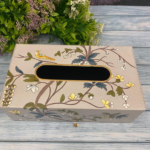 Wooden Tissue Box Floral Printed